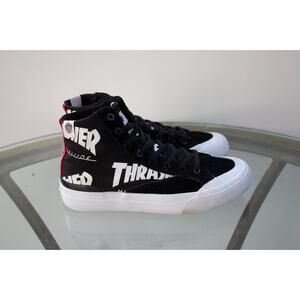 HUF FOOTWEAR x THRASHER‎ CLASSIC HI SNEAKER BLACK White Men US Size 4